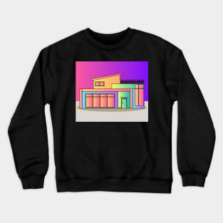 Illustration Dream House Villa Color Effects Crewneck Sweatshirt